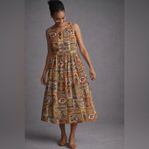 Vintage Pumpkin Fall Teacher Dress AG Collection USA Cotton S